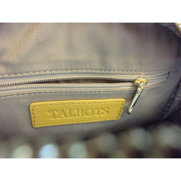Talbots Dome Shaped Golden Yellow Crossbody Bag Adjustable Strap Leather - Picture 7 of 7